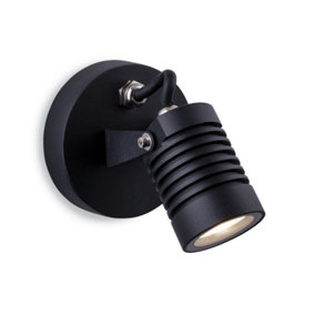 Luminosa Veron Outdoor Integrated LED Spotlight Black IP65