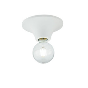 Luminosa Vesevus Simple Ceiling Lamp, White, E27