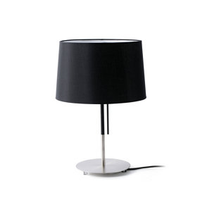 Luminosa Volta 1 Light Table Lamp Black, Nickel, E27