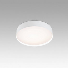 Luminosa Vuk LED Round Bathroom Flush Ceiling Light White IP44