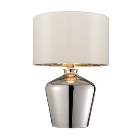 Luminosa Waldorf Table Lamp Chrome Glass, E27