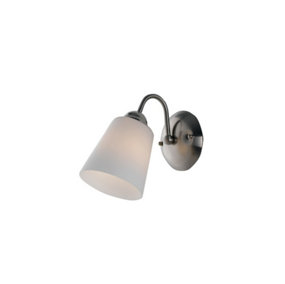 Luminosa Wall Lamp with Glass Shades Nickel 26x17cm