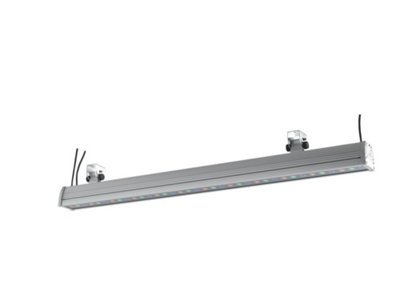 Luminosa WALLWASHER Outdoor LED 36 Light Recessed Floor & Decking Aluminum, IP65 RGB 122.5x14.5x8.2cm