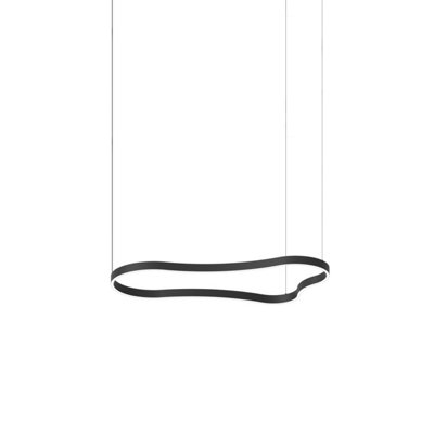 Luminosa Waves 125cm Integrated LED Pendant Ceiling Light Black 3000K