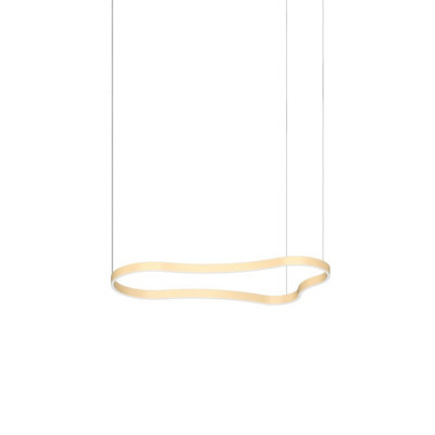Luminosa Waves 125cm Integrated LED Pendant Ceiling Light Gold 3000K
