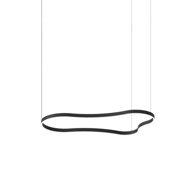 Luminosa Waves 155cm Integrated LED Pendant Ceiling Light Black 3000K