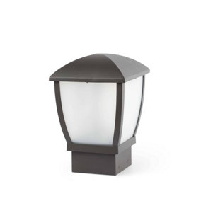 Luminosa Wilma 1 Light Outdoor Pedestal Light Dark Grey IP44, E27