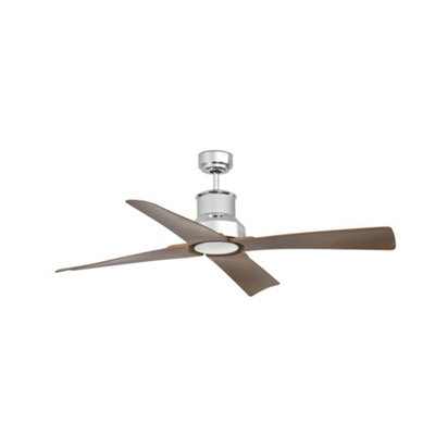 Luminosa Winche Chrome Ceiling Fan With DC Motor Smart | DIY at B&Q