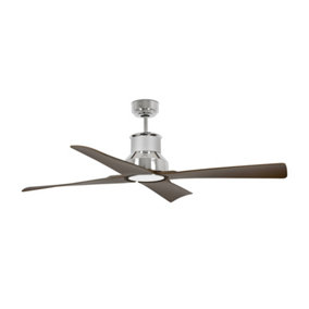 Luminosa Winche LED Chrome Ceiling Fan with DC Motor Smart - Remote Included, 3000K