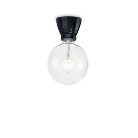 Luminosa Winery Decorative Semi Flush Light Black, E27