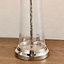 Luminosa Winslet 1 Light Table Light Clear Hammered Glass & Teal Velvet, E27