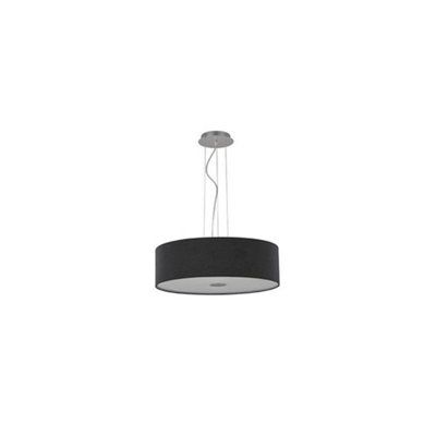 Luminosa Woody  5 Light  Large Round Ceiling Pendant Black, E27