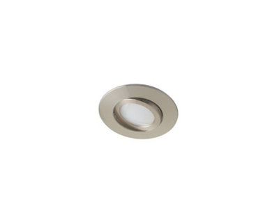 Luminosa ZENIT LED Recessed Adjustable Downlight Nickel, IP44 400lm 3000K 9x2.5cm
