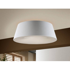 Luminosa Zone 4 Light Flush Ceiling Light Cylindrical White, E27