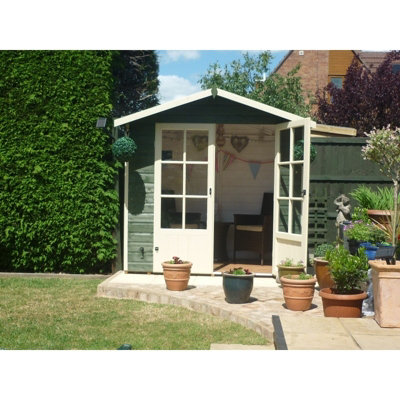 Lumley Shiplap Summerhouse Garden Sun Room Approx 7 x 5 Feet