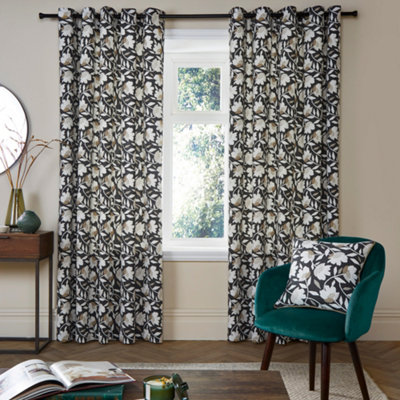 Luna 100% Cotton Pair of Eyelet Curtains