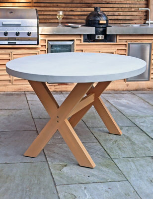 LUNA 180X130cm Ellipse Table Warm Grey