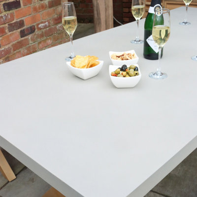 LUNA 180x90cm Rectangular Concrete table and Bench Set