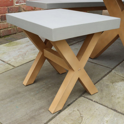 LUNA 180x90cm Rectangular Concrete table and Bench Set