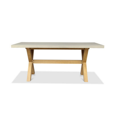 LUNA 180x90cm Rectangular Concrete table and Bench Set
