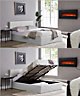 LUNA 4FT6 Double Ottoman Storage Bed in White Faux Leather