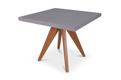 LUNA 90cm Square Table Warm Grey