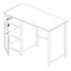 Luna Contemporary Computer Desk 1 Drawer 1 Door White and Pink (H)780mm (W)1040mm (D)500mm