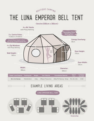Luna Emperor Bell Tent - Canvas 285