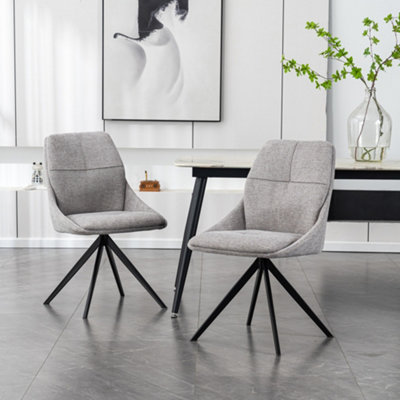 夏・セール◇arflex　MEDUSA DiningTable/NT chair Plush Boucle Cushioned Elsa Dining Chairs in Slate Grey