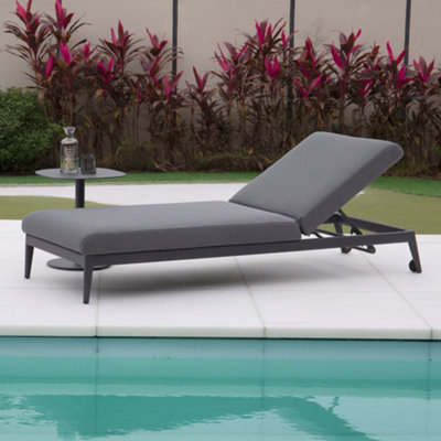 Luna Outdoor Fabric Sun Lounger