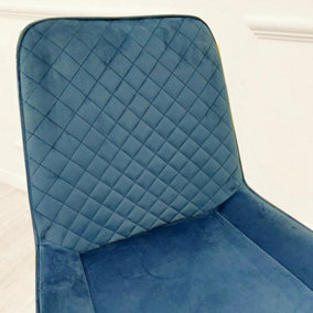 Luna Velvet Crossed Stitch Dining Chair