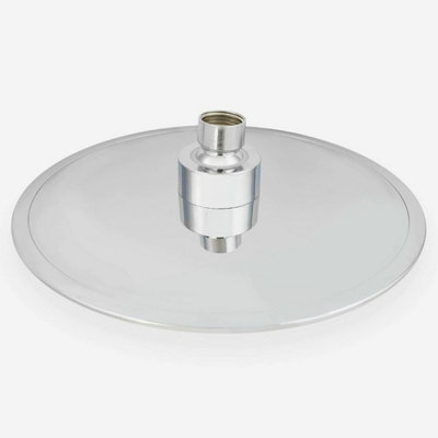 Lura Round Modern Exposed Thermostatic Dual Control Twin Shower Mixer Head - 6