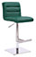 Luscious Deluxe Breakfast Bar Stool, Chrome Footrest, Height Adjustable Swivel Gas Lift, Home Bar & Kitchen Barstool, Sage Green