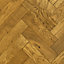 Lusso Carrara Luxe Golden Oak Herringbone Engineered Wood Flooring