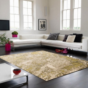Lustre Abstract Optical Modern Easy to Clean Rug for Living Room Bedroom and Dining Room-120cm X 170cm