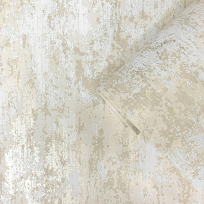 Lustre Collection Metallic Concrete Wallpaper Roll