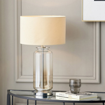 Lustre Ombre Glass Table Lamp With champagne Shade