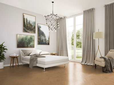Luvanto Design Contemporary Herringbone Natural Oak LVT Luxury Vinyl Flooring 2.28m²/pack