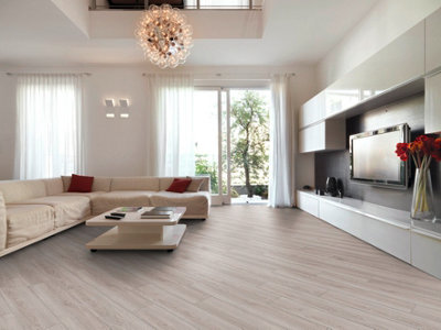 Luvanto Design Contemporary Herringbone Pearl Oak LVT Luxury Vinyl Flooring 2.28m²/pack Price Comparisons | Compare The Build