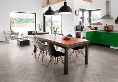 Luvanto Design Traditional Herringbone Pearl Oak LVT Luxury Vinyl Flooring 2.32m²/pack Price Comparisons | Compare The Build