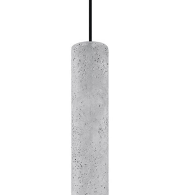 Luvo Concrete Grey 1 Light Classic Pendant Ceiling Light