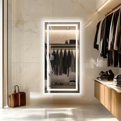 LUVODI 1200x600mm Bathroom Mirror LED Lights Large Illuminated Mirror ...
