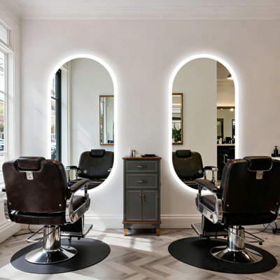 LUVODI 600x1200mm Oval Bathrooms Mirror Backlit LED 3 Colors Memory Function, Anti-fog Wall Touch Sensor Vanity Mirror