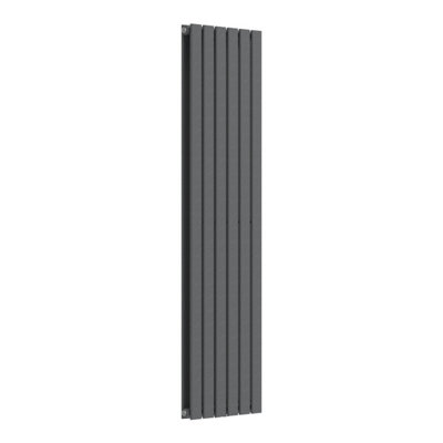 Lux Heat Anthracite Grey Flat Vertical Double Panel Designer Radiator 1600mm (H) x 420mm (W)