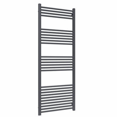 Lux Heat Anthracite Grey Ladder Towel Radiator 1600mm (H) x 600mm (W)