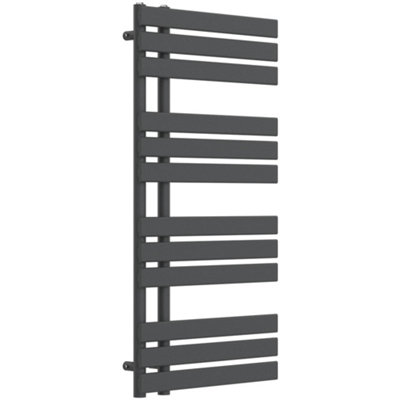 Lux Heat Anthracite Grey Open-Flat Designer Towel Radiator 1180mm (H) x 600mm (W)