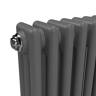 Lux Heat Anthracite Grey Vertical 3 Column Traditional Radiator 1800mm ...
