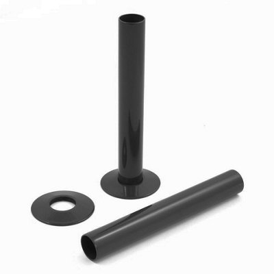 Lux Heat Black 18mm x 130mm Radiator Pipe Sleeving Kit