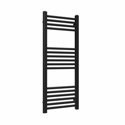 Lux Heat Black Ladder Towel Radiator 1000mm (H) x 400mm (W)