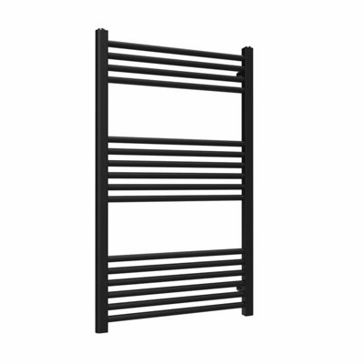 Lux Heat Black Ladder Towel Radiator 1000mm (H) x 600mm (W)